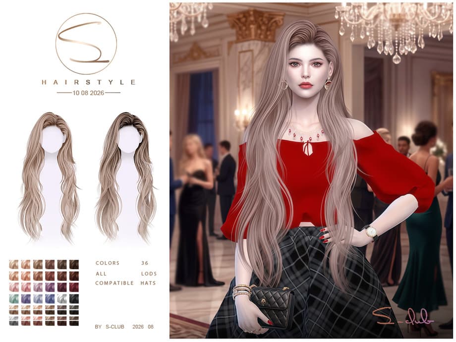 Прическа Long layered waves hair